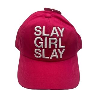 SLAY GIRL SLAY SNAPBACK HAT One Size BRIGHT PINK!